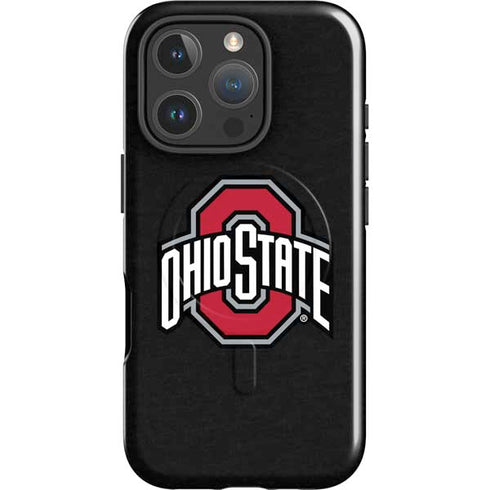 Ohio State University OSU Buckeyes Black iPhone 16 Pro Max Magsafe Impact Case