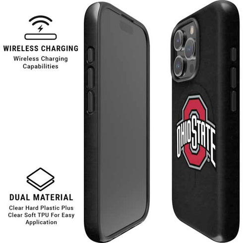 Ohio State University OSU Buckeyes Black iPhone 16 Pro Max Magsafe Impact Case