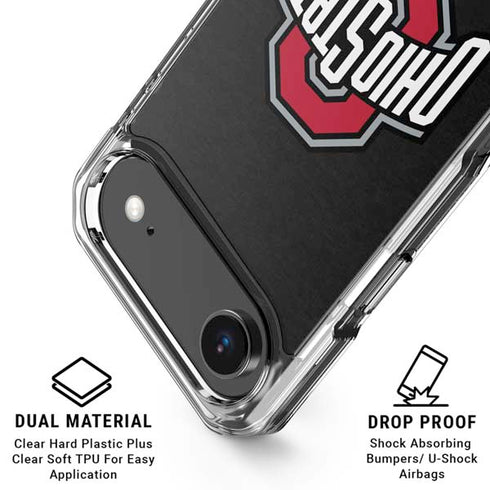 Ohio State University OSU Buckeyes Black iPhone 17 Air Clear Case