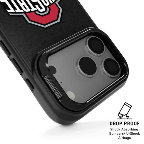 Ohio State University OSU Buckeyes Black iPhone 17 Pro Kickstand Case