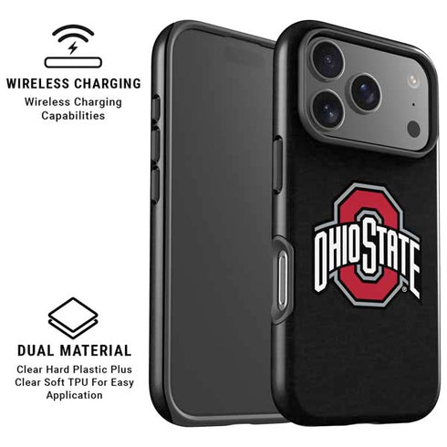 Ohio State University OSU Buckeyes Black iPhone 17 Pro Max Magsafe Impact Case
