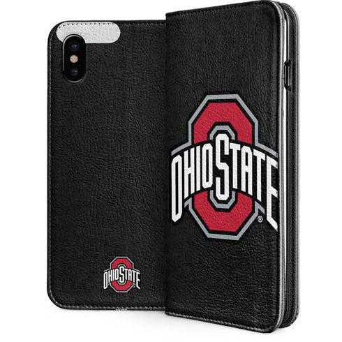 Ohio State University OSU Buckeyes Black iPhone 8 Folio Case