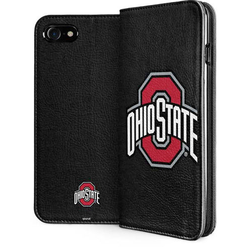 Ohio State University OSU Buckeyes Black iPhone SE (2nd & 3rd Gen) Folio Case