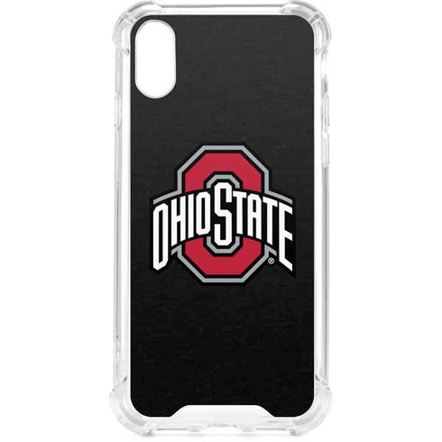 Ohio State University OSU Buckeyes Black iPhone XS Clear Case