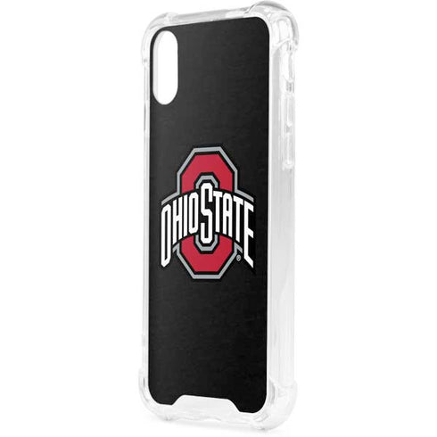 Ohio State University OSU Buckeyes Black iPhone XS Clear Case