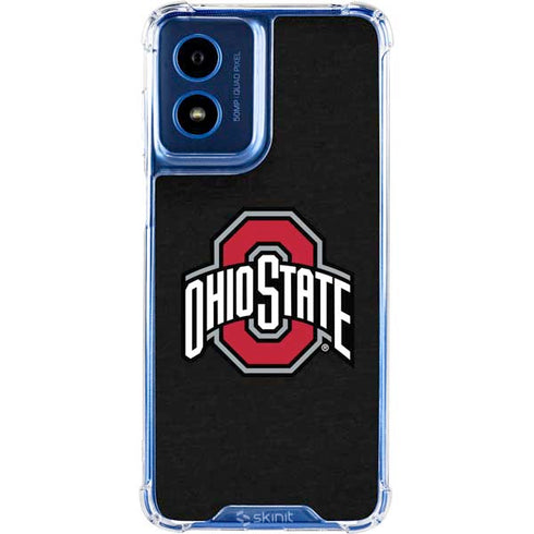 Ohio State University OSU Buckeyes Black Moto G Play 4G (2024) Clear Case