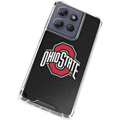 Ohio State University OSU Buckeyes Black Moto G Play 5G (2025) Clear Case