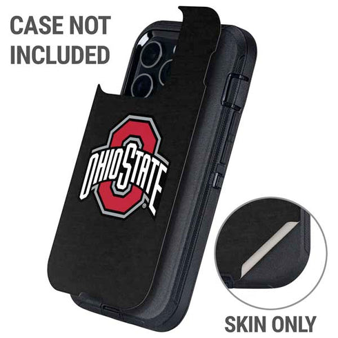 Ohio State University OSU Buckeyes Black Otterbox Defender iPhone Skin