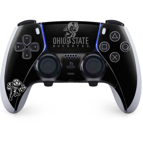 Ohio State University OSU Buckeyes Black PS5 DualSense Edge Pro Controller Skin