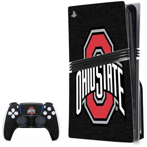 Ohio State University OSU Buckeyes Black PlayStation PS5 Skins