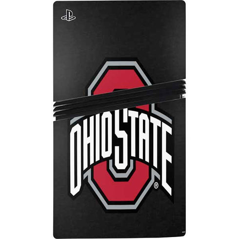 Ohio State University OSU Buckeyes Black PS5 Pro Disk Bundle Skin