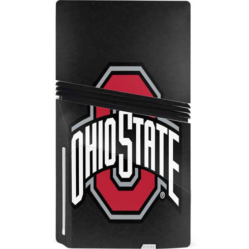Ohio State University OSU Buckeyes Black PS5 Pro Disk Console Skin