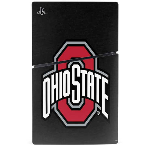 Ohio State University OSU Buckeyes Black PS5 Slim Digital Edition Console Skin