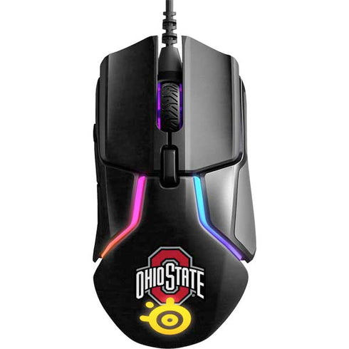 Ohio State University OSU Buckeyes Black SteelSeries Rival 600 Gaming Mouse Skin
