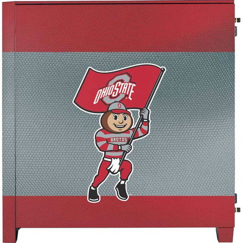 Ohio State University OSU Buckeyes Flag Corsair 4000D Tempered Glass Mid-Tower ATX Case Skin