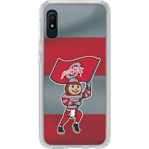 Ohio State University OSU Buckeyes Flag Galaxy A10e Clear Case