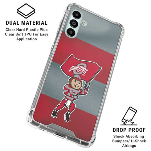 Ohio State University OSU Buckeyes Flag Galaxy A13 5G Clear Case