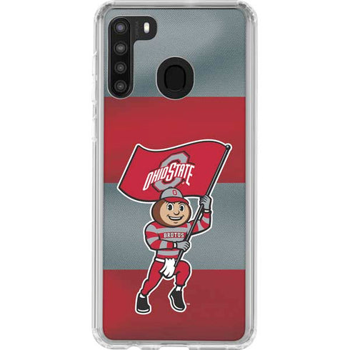 Ohio State University OSU Buckeyes Flag Galaxy A21 Clear Case
