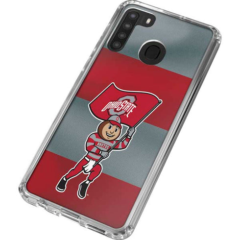 Ohio State University OSU Buckeyes Flag Galaxy A21 Clear Case