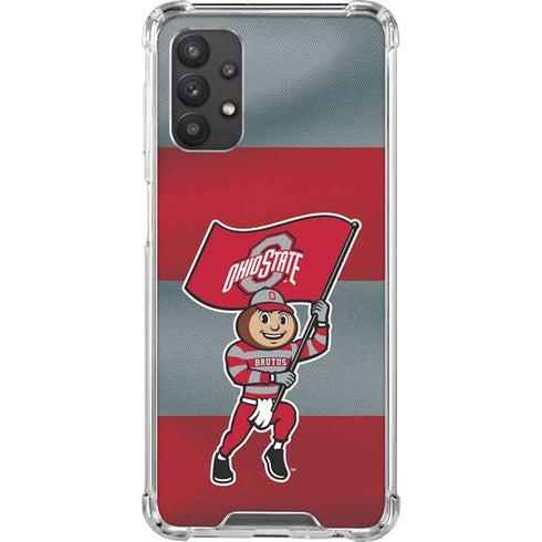 Ohio State University OSU Buckeyes Flag Galaxy A32 5G Clear Case
