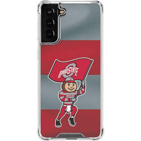 Ohio State University OSU Buckeyes Flag Galaxy S21 FE Clear Case