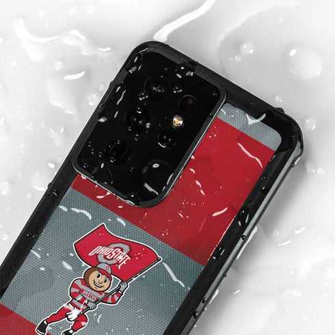 Ohio State University OSU Buckeyes Flag Galaxy S24 Ultra Waterproof Case
