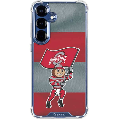 Ohio State University OSU Buckeyes Flag Galaxy S25 FE Clear Case