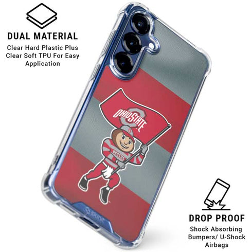 Ohio State University OSU Buckeyes Flag Galaxy S25 Plus Clear Case