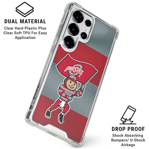 Ohio State University OSU Buckeyes Flag Galaxy S25 Ultra Clear Case