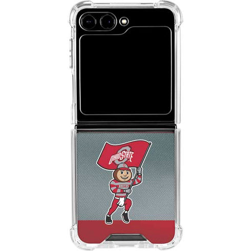 Ohio State University OSU Buckeyes Flag Galaxy Z Flip5 5G Clear Case