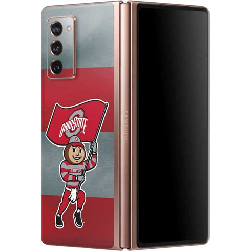 Ohio State University OSU Buckeyes Flag Galaxy Z Fold2 5G Skin