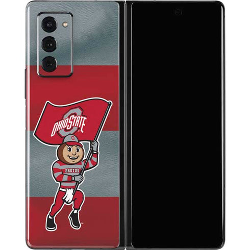 Ohio State University OSU Buckeyes Flag Galaxy Z Fold2 5G Skin