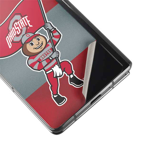 Ohio State University OSU Buckeyes Flag Galaxy Z Fold2 5G Skin