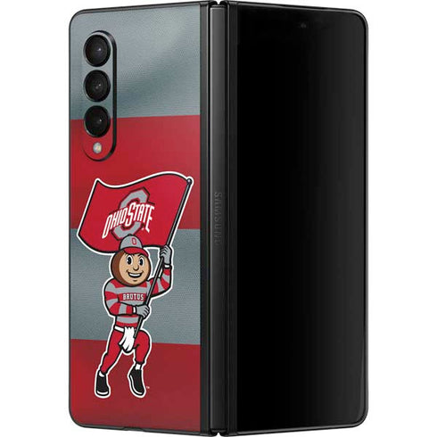 Ohio State University OSU Buckeyes Flag Galaxy Z Fold3 5G Skin