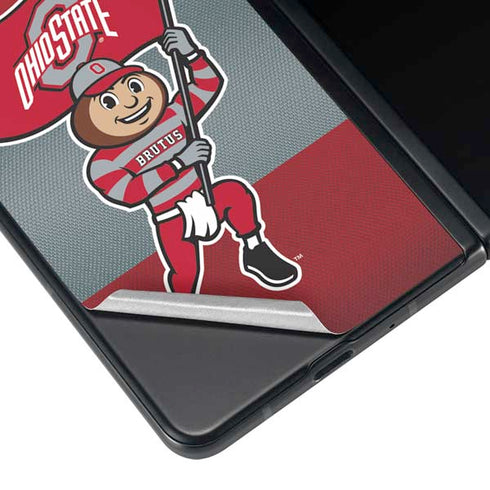 Ohio State University OSU Buckeyes Flag Galaxy Z Fold3 5G Skin
