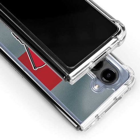 Ohio State University OSU Buckeyes Flag Galaxy Z Fold5 5G Clear Case