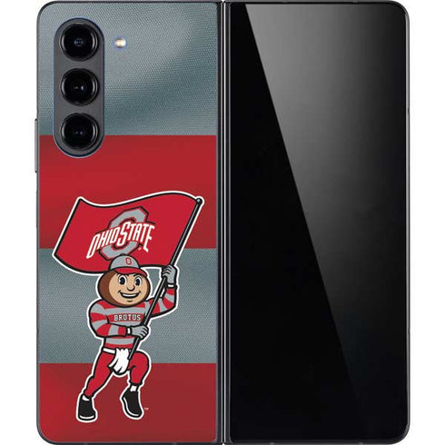 Ohio State University OSU Buckeyes Flag Galaxy Z Fold5 5G Skin