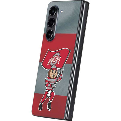 Ohio State University OSU Buckeyes Flag Galaxy Z Fold5 5G Skin