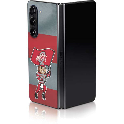Ohio State University OSU Buckeyes Flag Galaxy Z Fold5 5G Skin