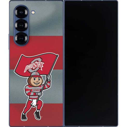 Ohio State University OSU Buckeyes Flag Galaxy Z Fold6 Skin