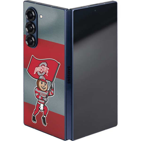Ohio State University OSU Buckeyes Flag Galaxy Z Fold6 Skin