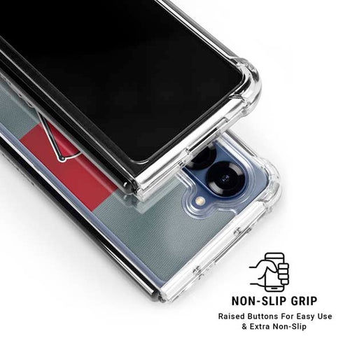 Ohio State University OSU Buckeyes Flag Galaxy Z Fold7 Clear Case