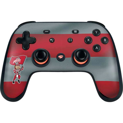 Ohio State University OSU Buckeyes Flag Google Stadia Controller Skin