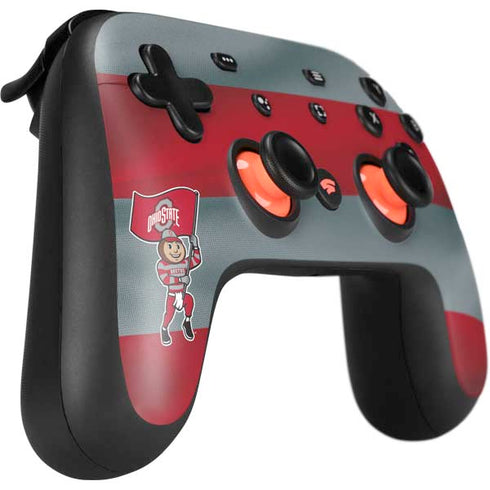 Ohio State University OSU Buckeyes Flag Google Stadia Controller Skin