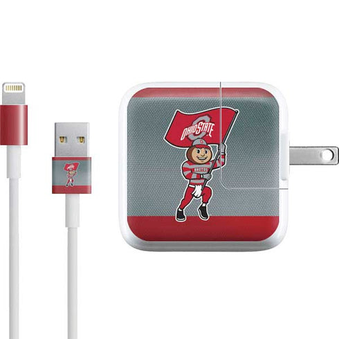 Ohio State University OSU Buckeyes Flag iPad Charger (10W USB) Skin