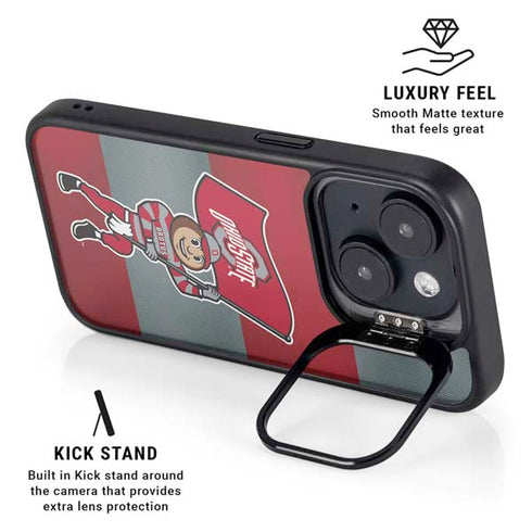 Ohio State University OSU Buckeyes Flag iPhone 14 Kickstand Case