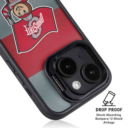 Ohio State University OSU Buckeyes Flag iPhone 14 Kickstand Case