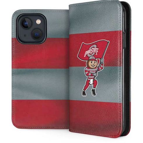 Ohio State University OSU Buckeyes Flag iPhone 14 Plus Folio Case