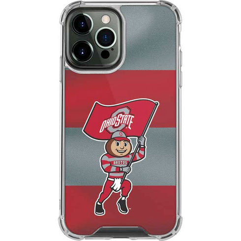 Ohio State University OSU Buckeyes Flag iPhone 14 Pro Max Clear Case