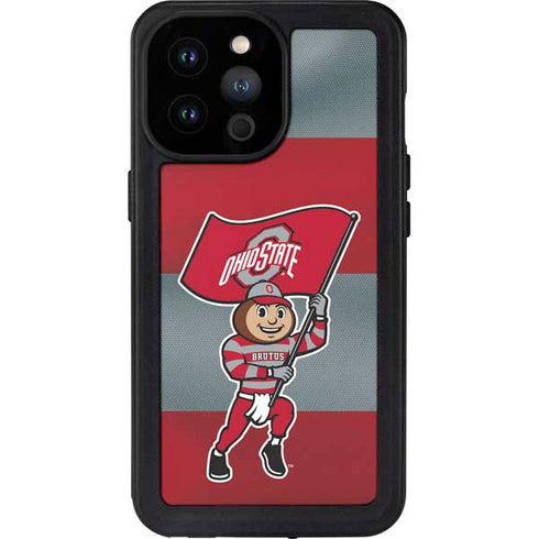 Ohio State University OSU Buckeyes Flag iPhone 14 Pro Max Waterproof Case